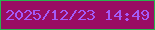 文字の大きさ：4、枠の色：29b34e、背景の色：990c63、文字の色：a35bf8 無料ブログパーツのブログ時計