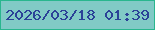 文字の大きさ：1、枠の色：29b68e、背景の色：81cac6、文字の色：2b4197 無料ブログパーツのブログ時計