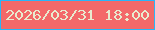 文字の大きさ：4、枠の色：29b6f8、背景の色：f36969、文字の色：e8ebcf 無料ブログパーツのブログ時計