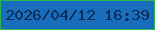 文字の大きさ：3、枠の色：29b74e、背景の色：186dbc、文字の色：0d2b55 無料ブログパーツのブログ時計