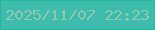 文字の大きさ：5、枠の色：29b79c、背景の色：3ebdae、文字の色：8ac9ad 無料ブログパーツのブログ時計