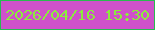 文字の大きさ：3、枠の色：29ba50、背景の色：cf51ca、文字の色：8bec3d 無料ブログパーツのブログ時計