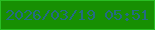 文字の大きさ：5、枠の色：29be23、背景の色：178f02、文字の色：246b83 無料ブログパーツのブログ時計