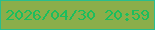 文字の大きさ：1、枠の色：29be8d、背景の色：8bae4a、文字の色：1bbe5e 無料ブログパーツのブログ時計