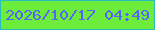 文字の大きさ：3、枠の色：29bebd、背景の色：6ced3b、文字の色：5664f7 無料ブログパーツのブログ時計