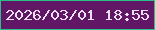 文字の大きさ：2、枠の色：29c088、背景の色：621766、文字の色：ebe1ee 無料ブログパーツのブログ時計