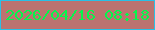 文字の大きさ：4、枠の色：29c1e6、背景の色：bc7370、文字の色：05f64c 無料ブログパーツのブログ時計