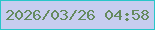 文字の大きさ：2、枠の色：29c6c9、背景の色：c7cdef、文字の色：658a5e 無料ブログパーツのブログ時計