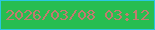 文字の大きさ：4、枠の色：29c7e1、背景の色：27bd50、文字の色：c17b6f 無料ブログパーツのブログ時計