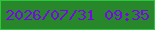 文字の大きさ：1、枠の色：29c83d、背景の色：28862b、文字の色：7906ea 無料ブログパーツのブログ時計