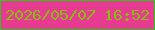 文字の大きさ：1、枠の色：29c914、背景の色：e73a91、文字の色：88bd0b 無料ブログパーツのブログ時計