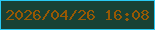 文字の大きさ：1、枠の色：29c9f2、背景の色：184134、文字の色：975804 無料ブログパーツのブログ時計
