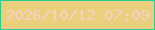 文字の大きさ：4、枠の色：29ca90、背景の色：e8d07d、文字の色：f6d1c8 無料ブログパーツのブログ時計