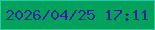 文字の大きさ：2、枠の色：29ca97、背景の色：02a25d、文字の色：2d2698 無料ブログパーツのブログ時計