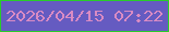 文字の大きさ：1、枠の色：29cc2a、背景の色：655bc1、文字の色：d98bc4 無料ブログパーツのブログ時計