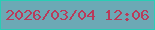 文字の大きさ：1、枠の色：29cdb5、背景の色：6ca9b5、文字の色：b93b5a 無料ブログパーツのブログ時計