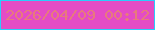 文字の大きさ：5、枠の色：29cdfc、背景の色：e44cc5、文字の色：e87a7c 無料ブログパーツのブログ時計