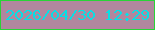 文字の大きさ：1、枠の色：29d437、背景の色：b1879e、文字の色：07dfe5 無料ブログパーツのブログ時計