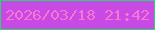 文字の大きさ：1、枠の色：29d570、背景の色：c74ae4、文字の色：f875d3 無料ブログパーツのブログ時計