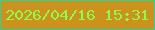 文字の大きさ：5、枠の色：29d597、背景の色：cb921d、文字の色：90fa49 無料ブログパーツのブログ時計
