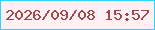 文字の大きさ：1、枠の色：29d6ff、背景の色：fff0f3、文字の色：a1464d 無料ブログパーツのブログ時計