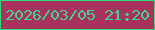 文字の大きさ：1、枠の色：29dc7b、背景の色：a8315d、文字の色：3ed290 無料ブログパーツのブログ時計
