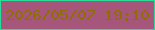 文字の大きさ：1、枠の色：29dc97、背景の色：a6567b、文字の色：8d6f01 無料ブログパーツのブログ時計