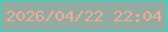 文字の大きさ：4、枠の色：29dcca、背景の色：95aaa1、文字の色：eaad9b 無料ブログパーツのブログ時計