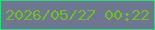 文字の大きさ：5、枠の色：29dd79、背景の色：6e7691、文字の色：6ec023 無料ブログパーツのブログ時計