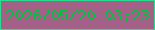 文字の大きさ：1、枠の色：29dd90、背景の色：a46188、文字の色：02c140 無料ブログパーツのブログ時計