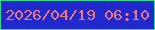 文字の大きさ：5、枠の色：29de86、背景の色：2128cc、文字の色：e77a84 無料ブログパーツのブログ時計