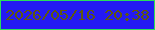 文字の大きさ：1、枠の色：29df59、背景の色：241af3、文字の色：5f570d 無料ブログパーツのブログ時計