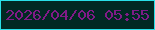 文字の大きさ：5、枠の色：29e0e8、背景の色：012923、文字の色：801b87 無料ブログパーツのブログ時計