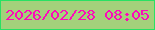 文字の大きさ：5、枠の色：29e163、背景の色：a3d17b、文字の色：fd09ba 無料ブログパーツのブログ時計