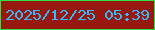 文字の大きさ：4、枠の色：29e342、背景の色：96180e、文字の色：35b8fd 無料ブログパーツのブログ時計