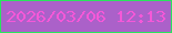 文字の大きさ：3、枠の色：29e45d、背景の色：ab61c9、文字の色：f558d8 無料ブログパーツのブログ時計