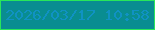 文字の大きさ：3、枠の色：29e65b、背景の色：098d91、文字の色：1092c3 無料ブログパーツのブログ時計