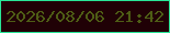 文字の大きさ：3、枠の色：29e697、背景の色：200106、文字の色：4e5d15 無料ブログパーツのブログ時計