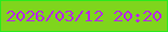 文字の大きさ：1、枠の色：29ea1f、背景の色：7fd51d、文字の色：b728ea 無料ブログパーツのブログ時計