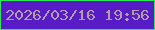 文字の大きさ：1、枠の色：29eb54、背景の色：571cc6、文字の色：b29dae 無料ブログパーツのブログ時計
