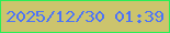 文字の大きさ：3、枠の色：29ee57、背景の色：ccc46d、文字の色：4e74f5 無料ブログパーツのブログ時計