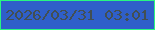 文字の大きさ：5、枠の色：29f681、背景の色：2f5fc9、文字の色：424f53 無料ブログパーツのブログ時計