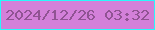 文字の大きさ：1、枠の色：29f8fb、背景の色：d380d9、文字の色：905393 無料ブログパーツのブログ時計