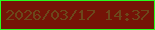 文字の大きさ：2、枠の色：29fb20、背景の色：741407、文字の色：6c471b 無料ブログパーツのブログ時計