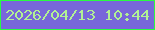 文字の大きさ：2、枠の色：29fb42、背景の色：7867da、文字の色：b2f194 無料ブログパーツのブログ時計