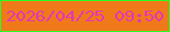 文字の大きさ：5、枠の色：29fe23、背景の色：f07a19、文字の色：e435ba 無料ブログパーツのブログ時計