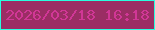 文字の大きさ：5、枠の色：29fedf、背景の色：9b2d64、文字の色：d13796 無料ブログパーツのブログ時計
