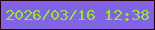 文字の大きさ：2、枠の色：2a0107、背景の色：8164e6、文字の色：98e427 無料ブログパーツのブログ時計