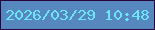 文字の大きさ：5、枠の色：2a033b、背景の色：5688bf、文字の色：6be5f7 無料ブログパーツのブログ時計