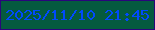 文字の大きさ：3、枠の色：2a057b、背景の色：055a3f、文字の色：004afe 無料ブログパーツのブログ時計